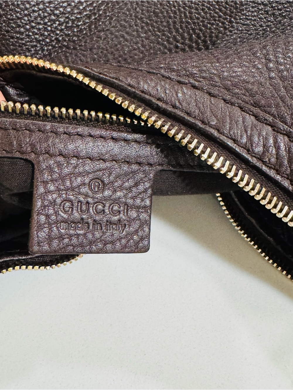 GUCCI Heritage Horsebit Hobo Brown Leather Shoulder Bag with Sherry Line - Picture 8 of 16